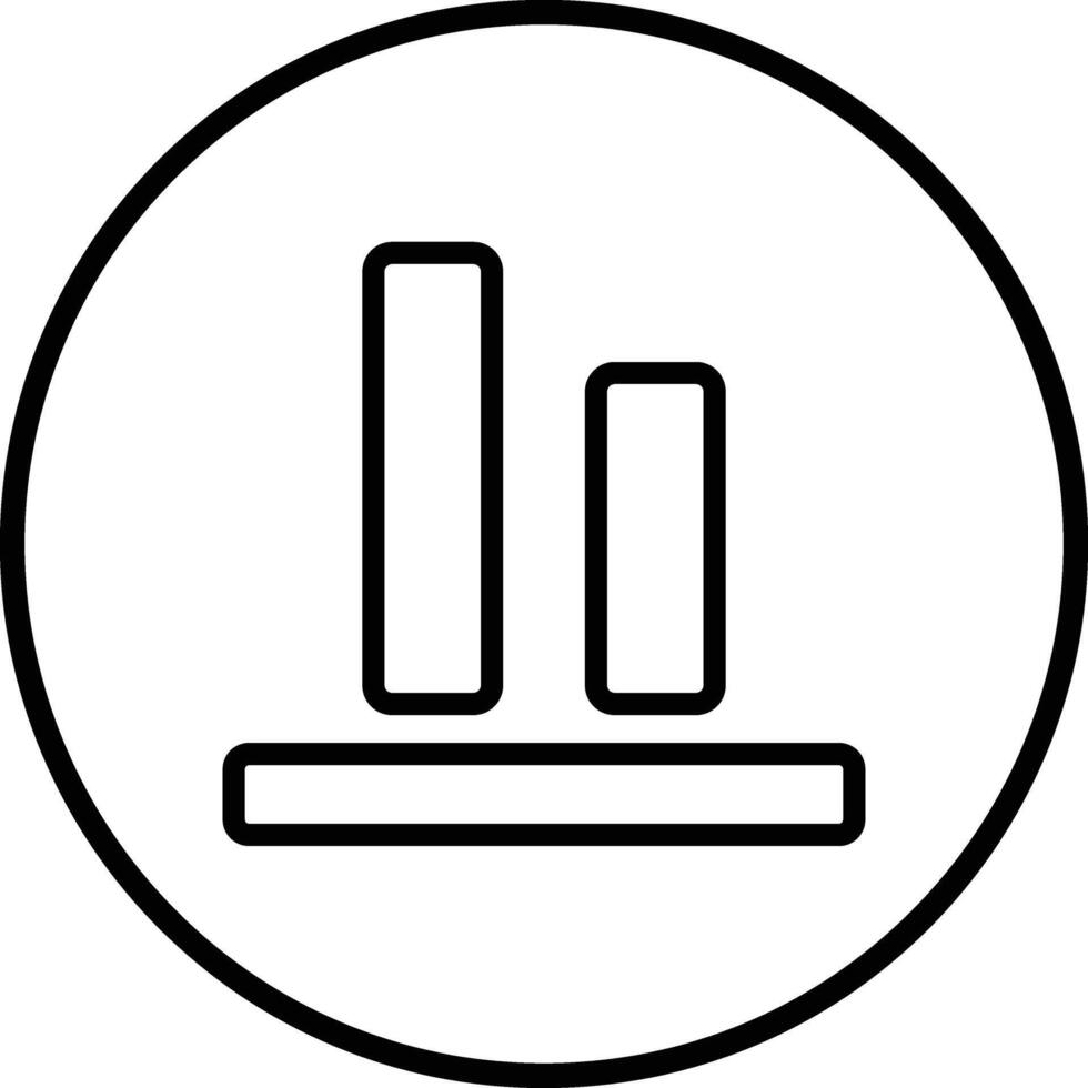 Bottom alignment Icon Design Illustration vector