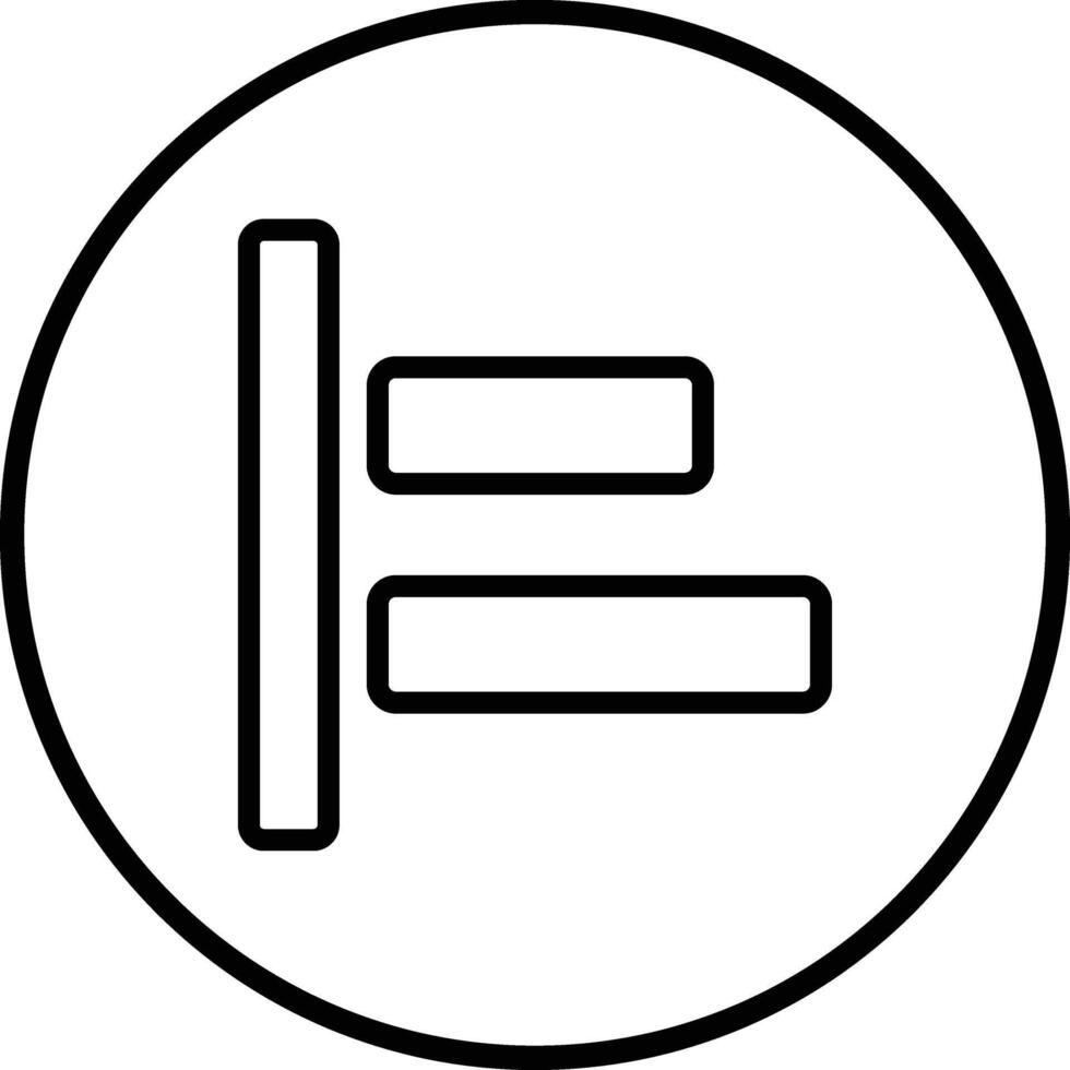 Left alignment Icon Design Illustration vector