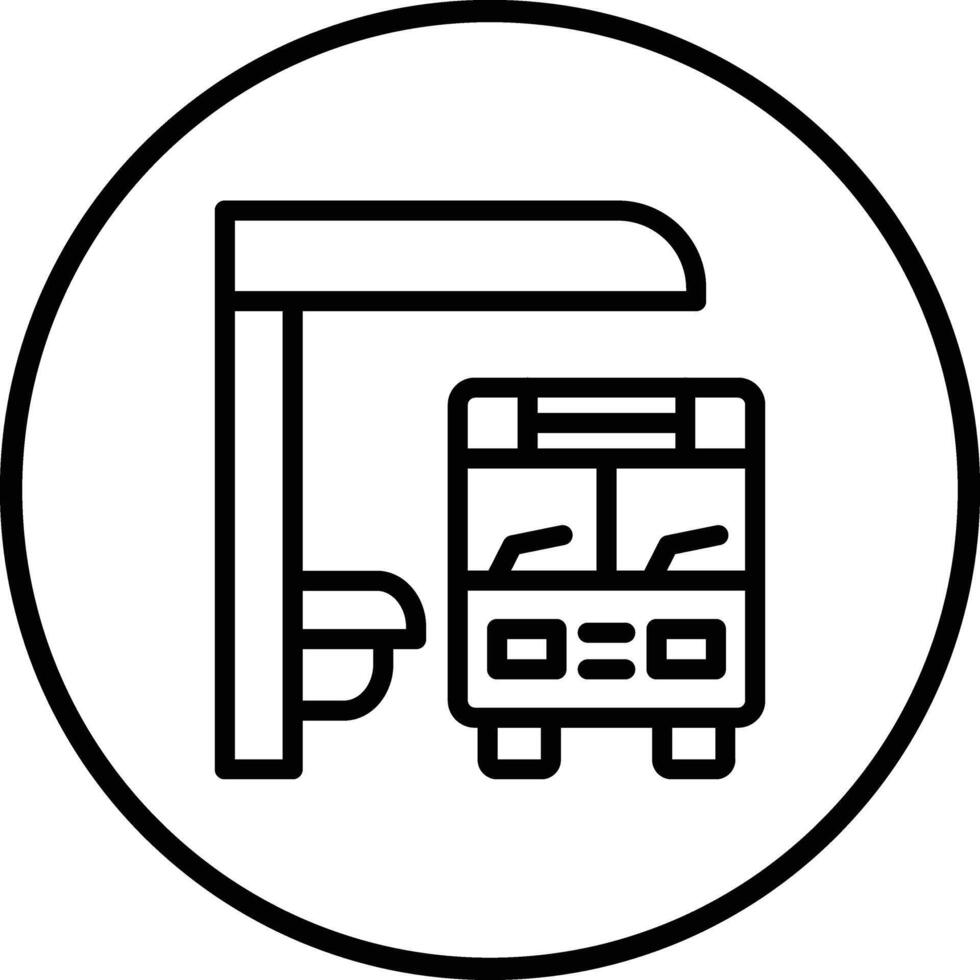 Bus stop Icon Design Illustration vector