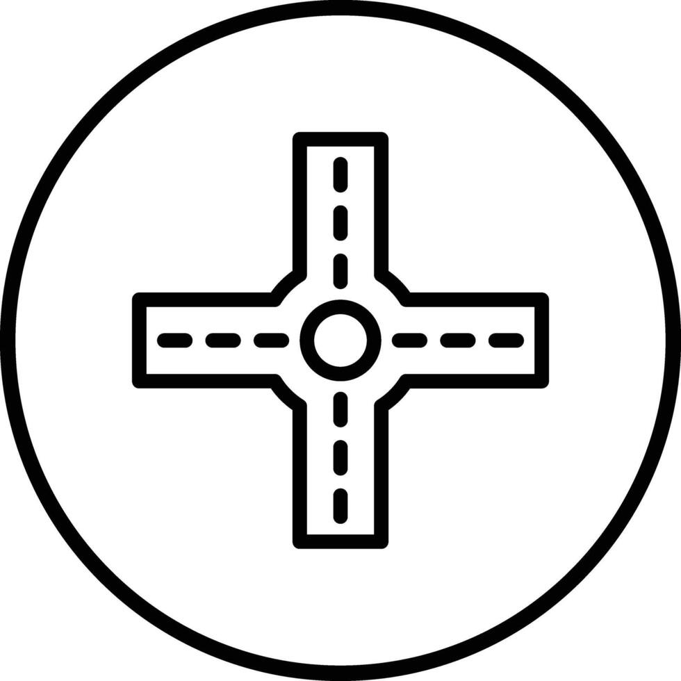 Crossroad Icon Design Illustration vector