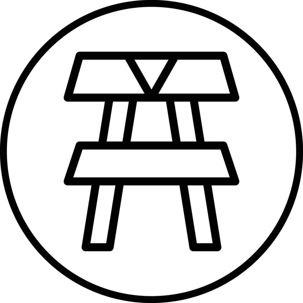 Picnic table Icon Design Illustration vector