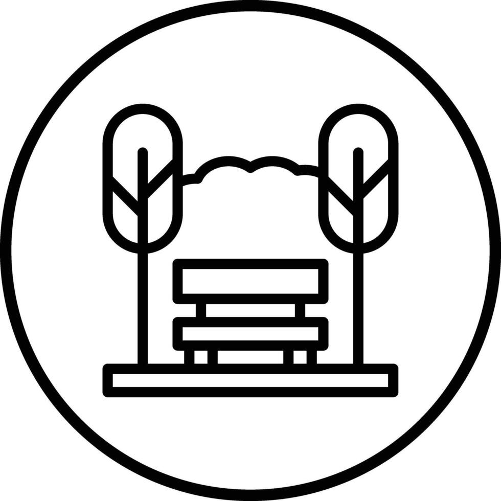 Bench Icon Design Illustration vector