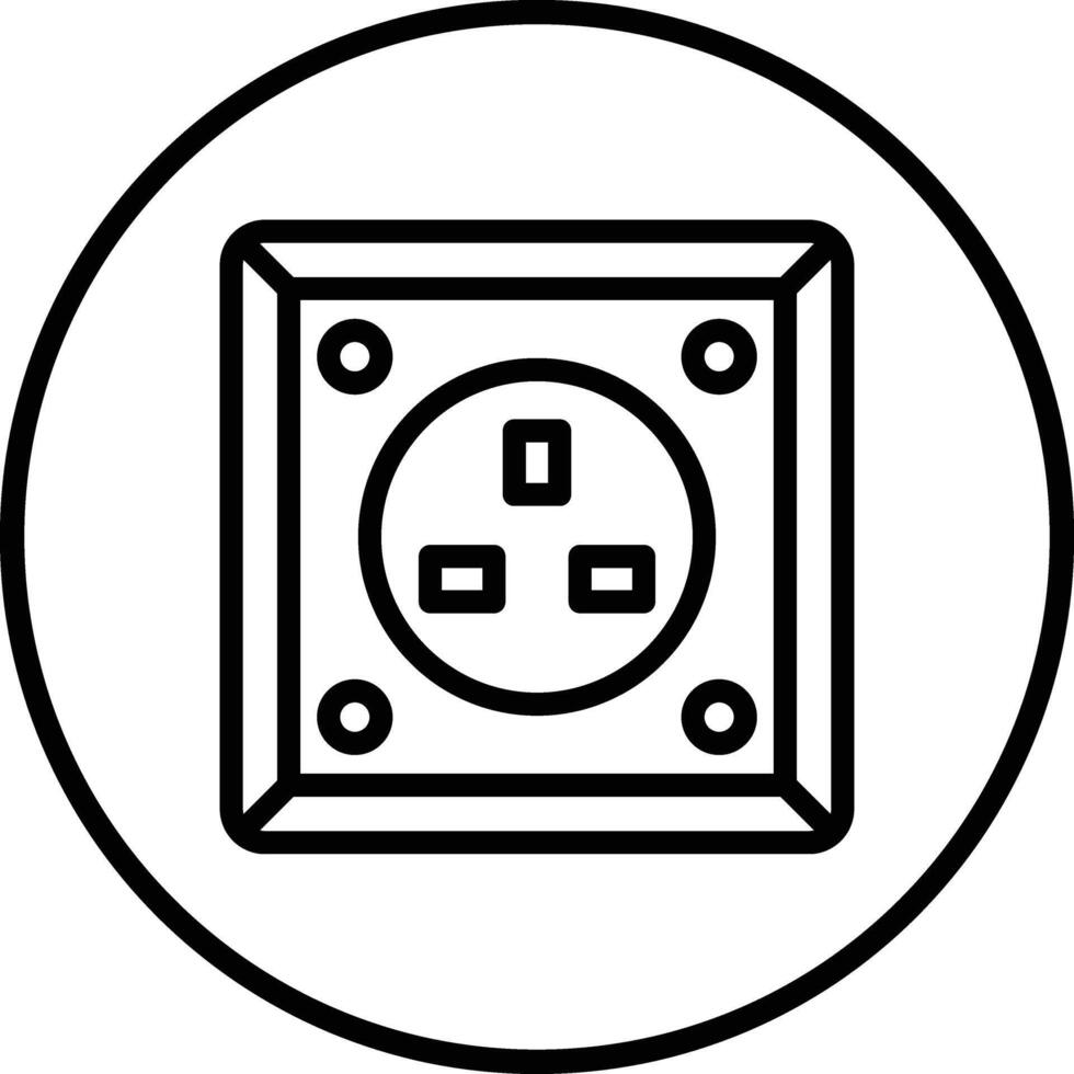 Power socket Icon Design Illustration vector