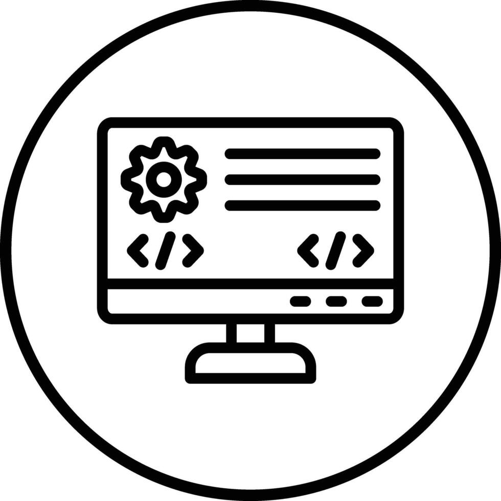Backend Icon Design Illustration vector