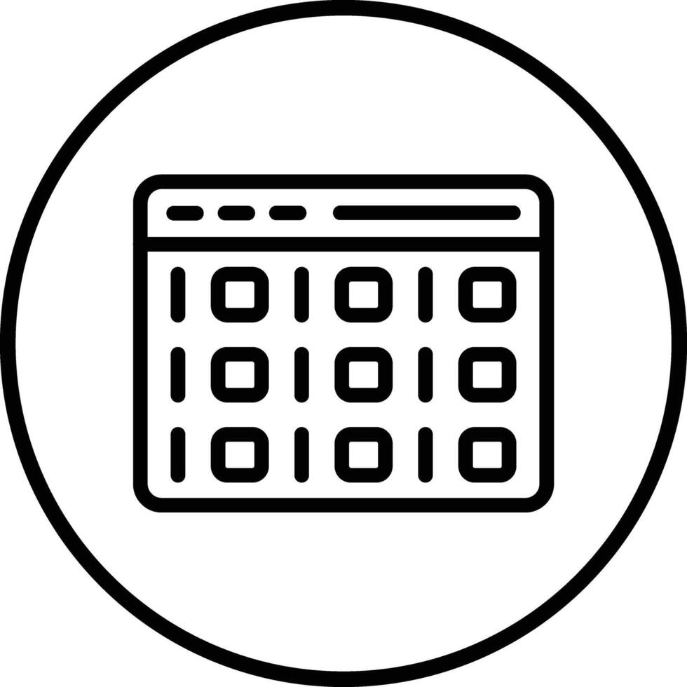 Binary Code Icon Design Illustration vector