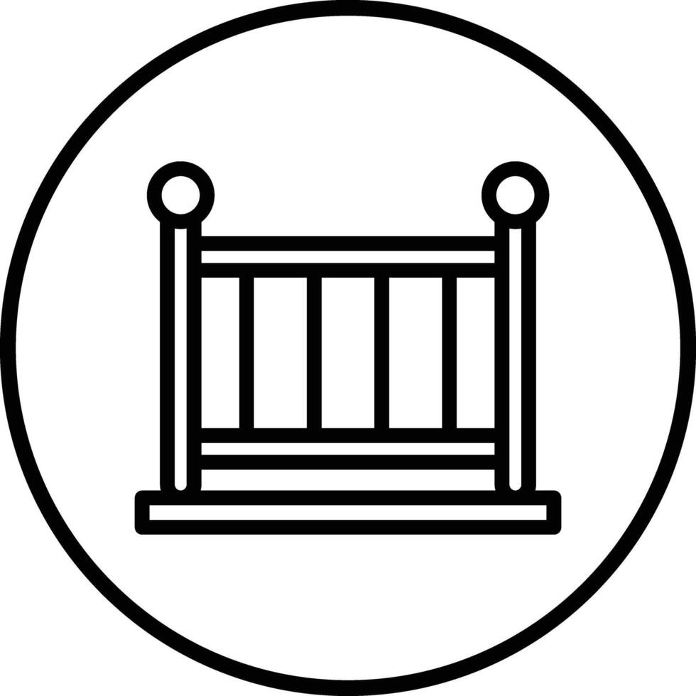 Baby Crib Icon Design Illustration vector