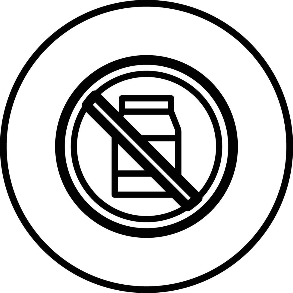 No Milk Icon Design Illustration vector