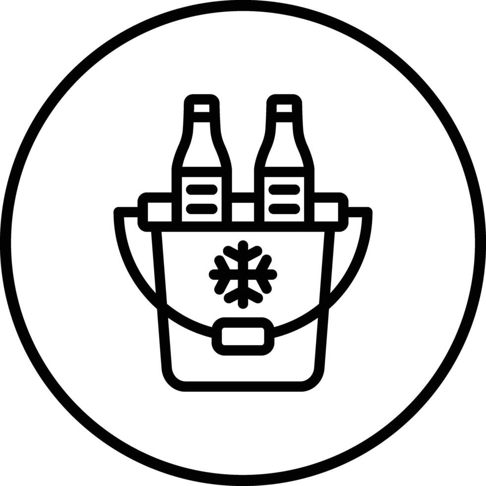 Ice Bucket Icon Design Illustration vector