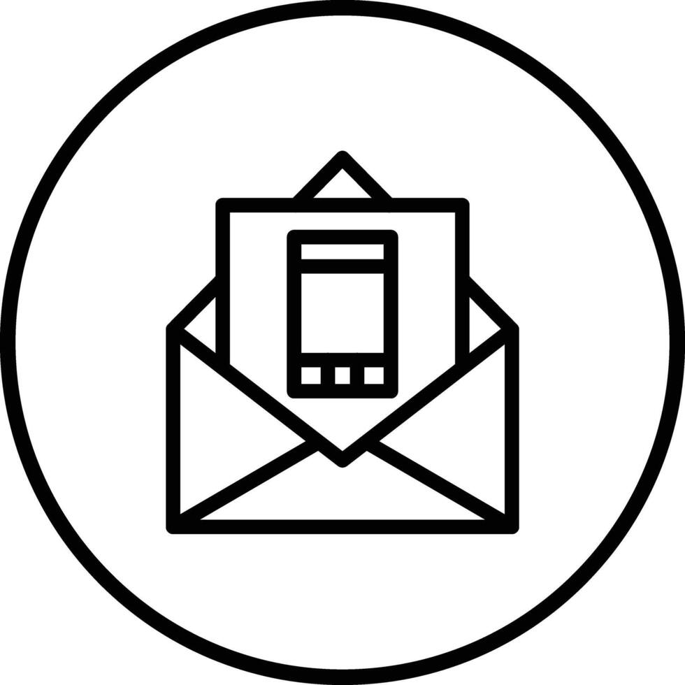 Mobile Mail Icon Design Illustration vector