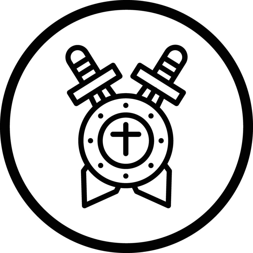Shield with sword Icon Design Illustration vector