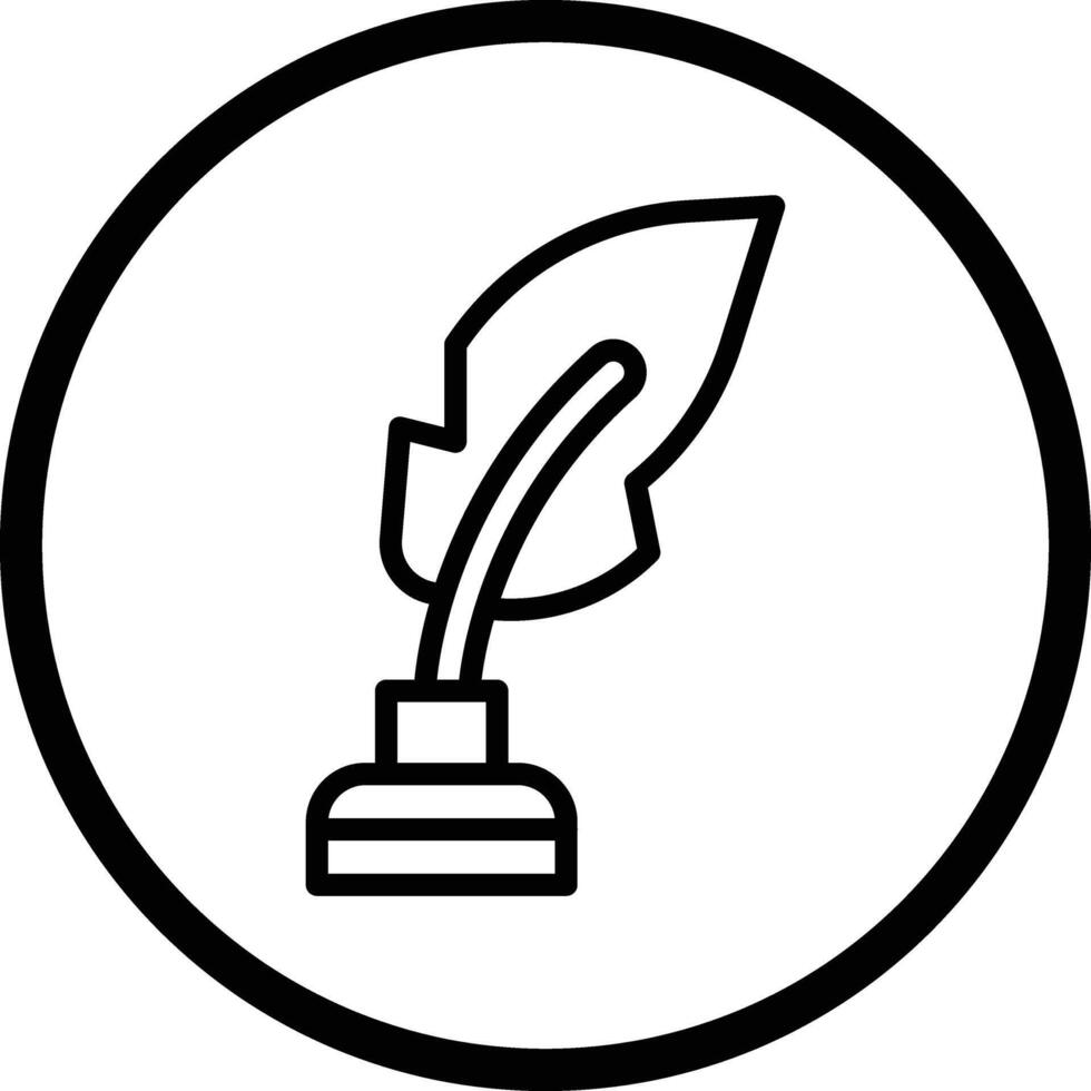 Ink feather Icon Design Illustration vector