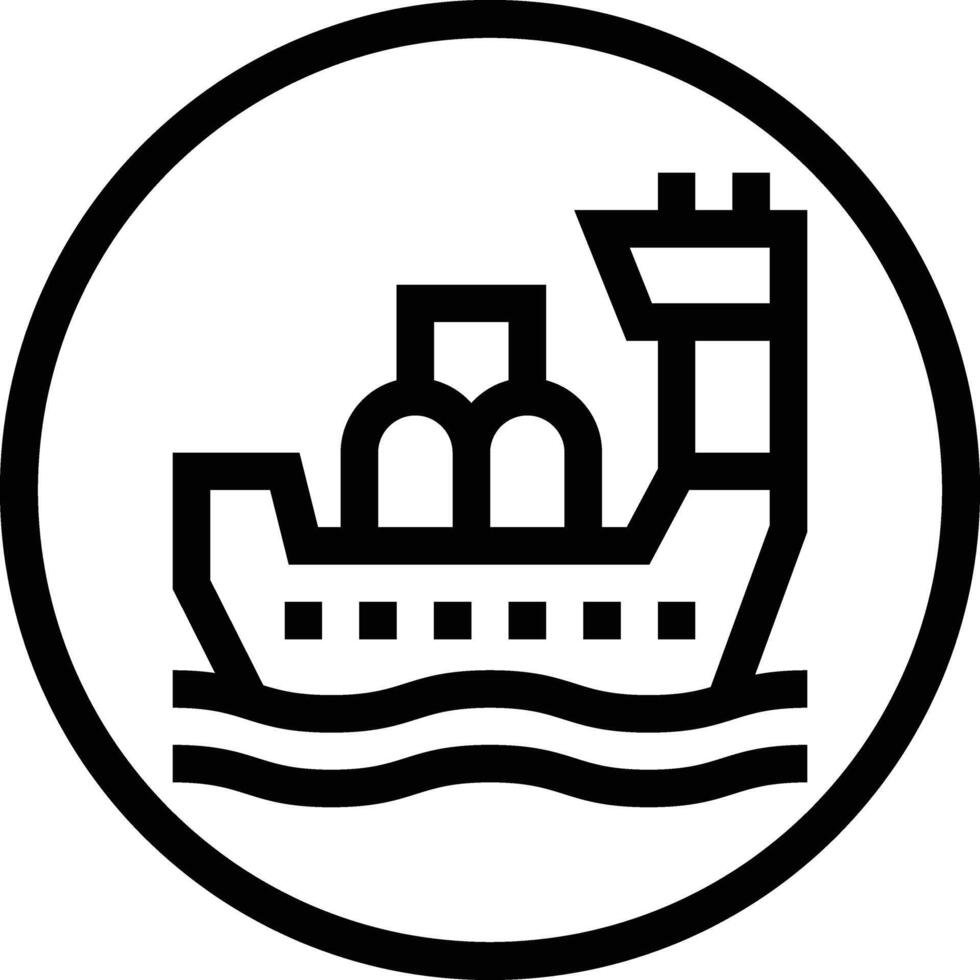 Drilling Boat Icon Design Illustration vector