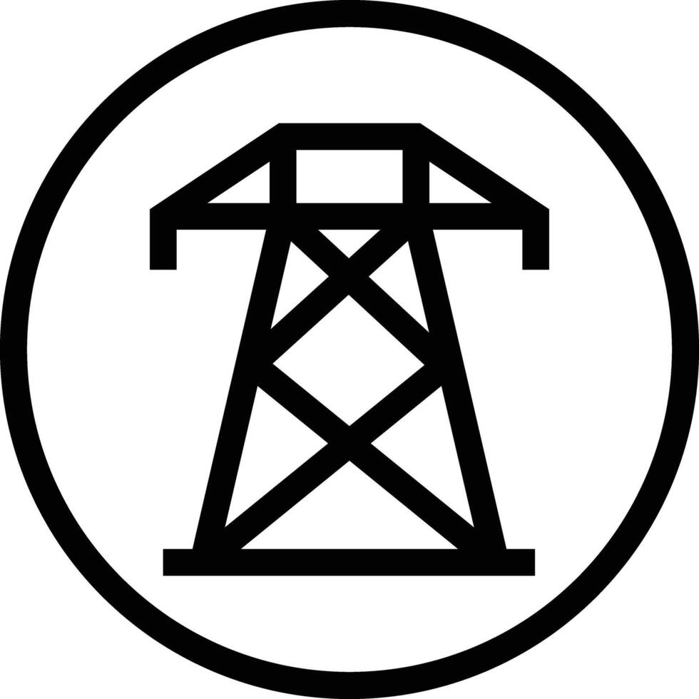 Electric Tower Icon Design Illustration vector