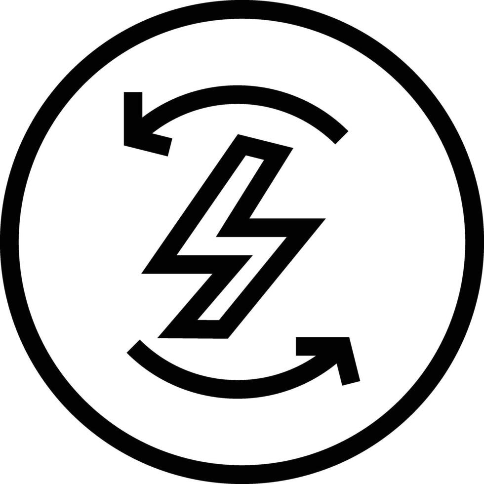 Electricity Recycling Icon Design Illustration vector