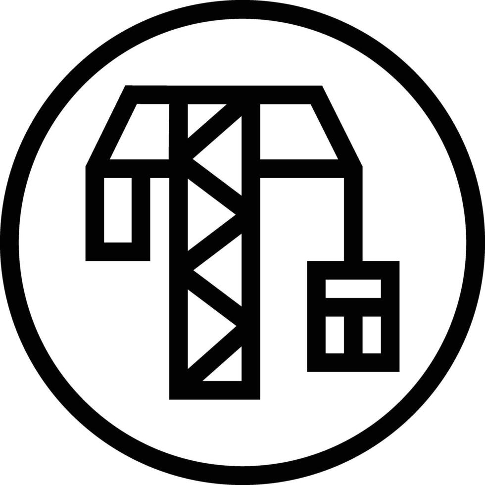 Tower Crane Icon Design Illustration vector