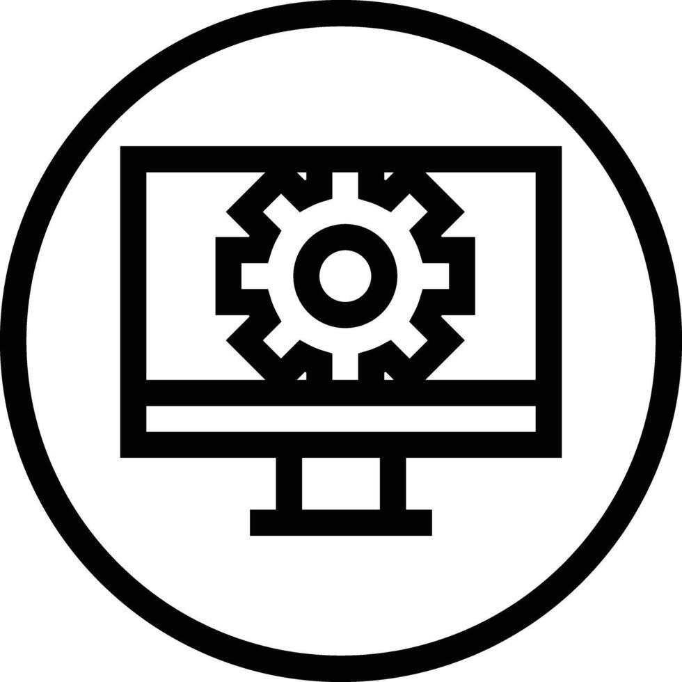 Computer Settings Icon Design Illustration vector