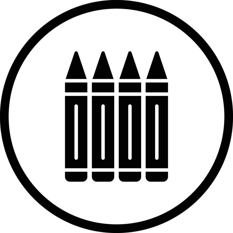 Crayons Icon Design Illustration vector