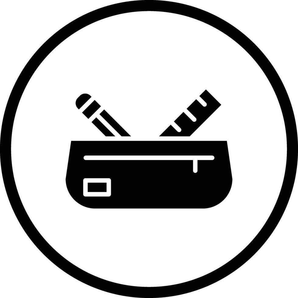 Pencil Case Icon Design Illustration vector