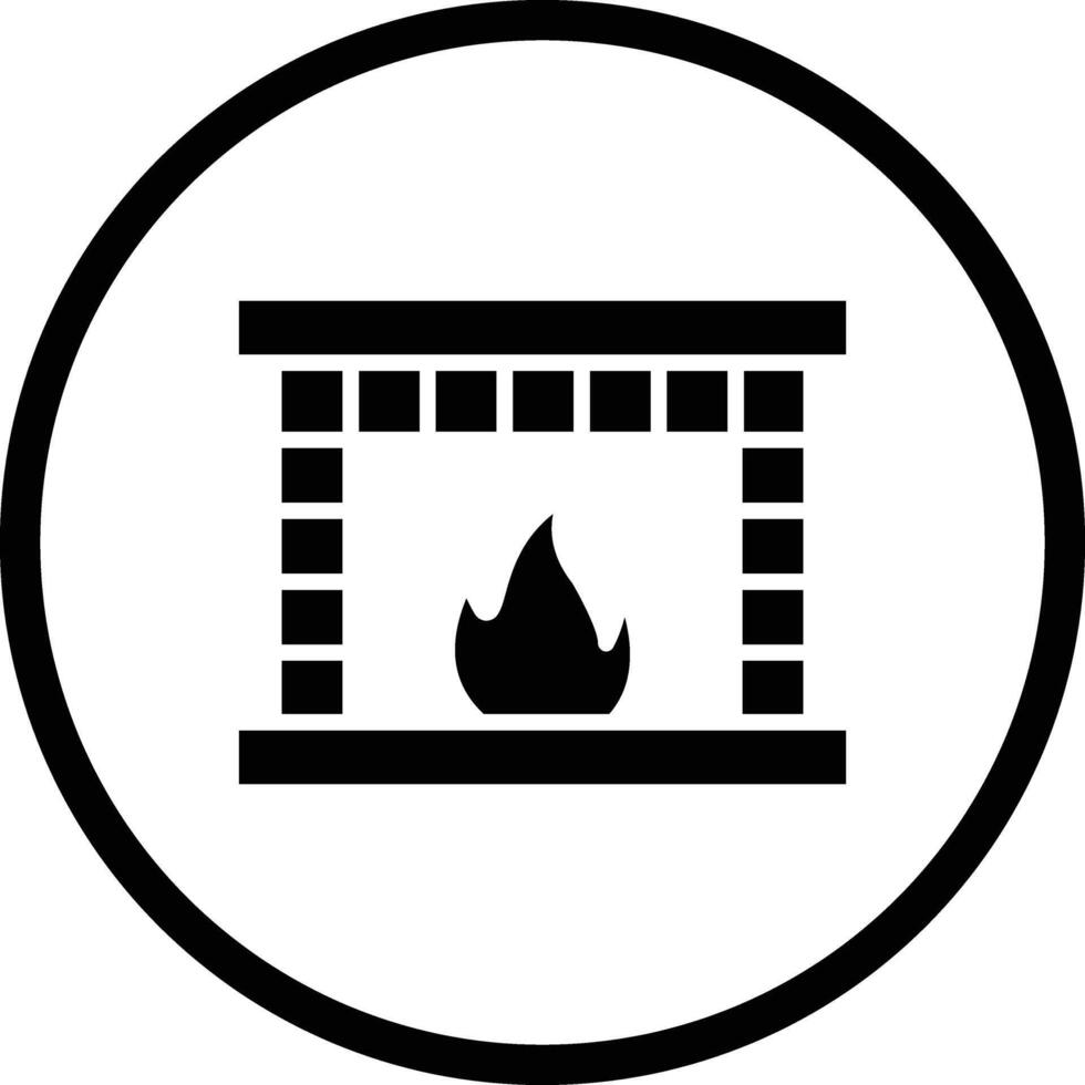 Fireplace Icon Design Illustration vector