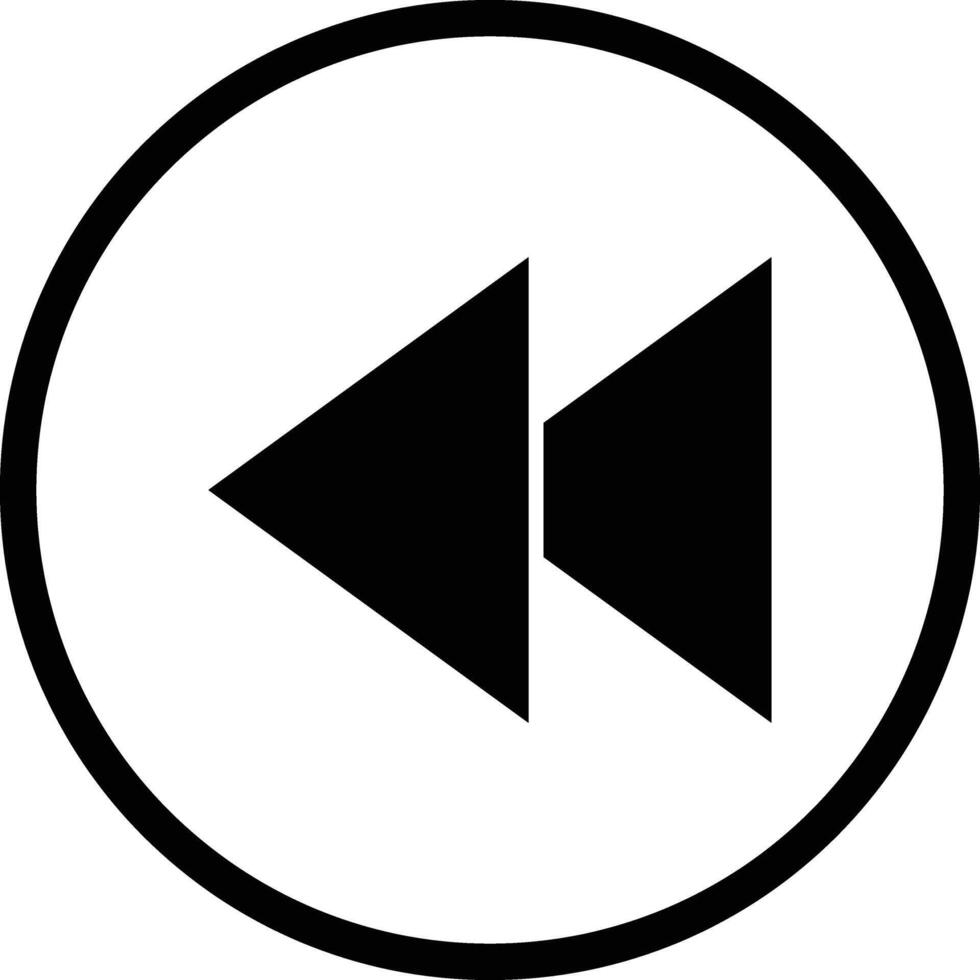 Backward Icon Design Illustration vector