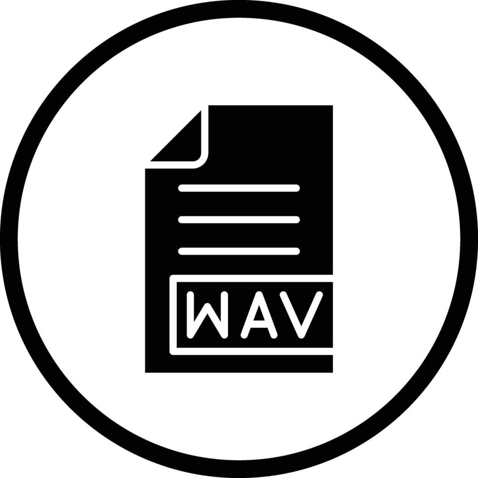 WAV Icon Design Illustration vector