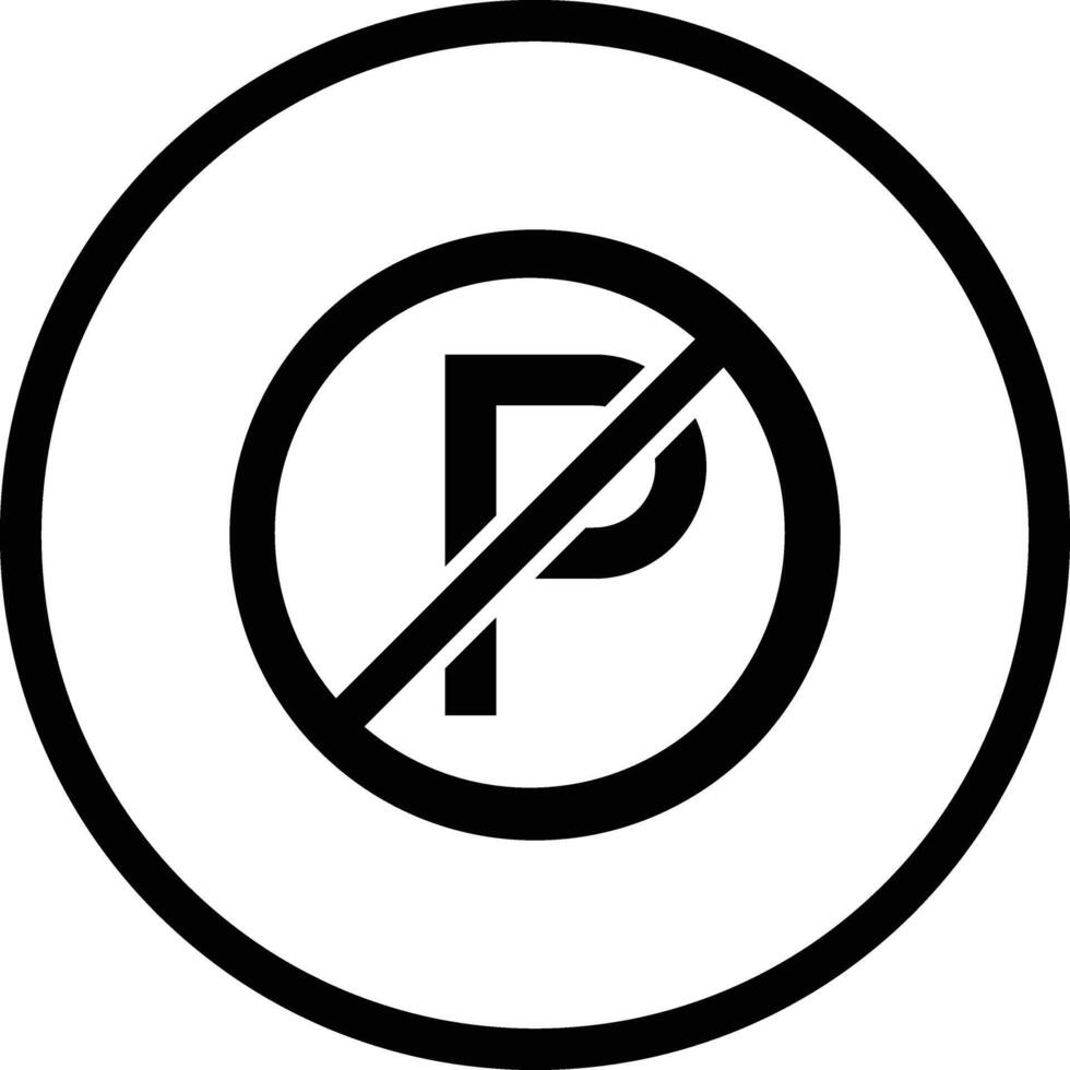 No parking Icon Design Illustration vector