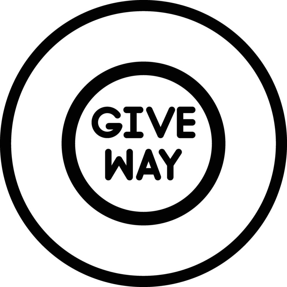 Give way Icon Design Illustration vector