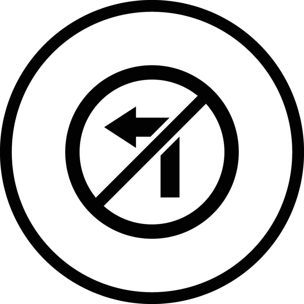 No turn left Icon Design Illustration vector