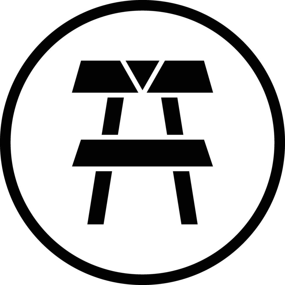 Picnic table Icon Design Illustration vector