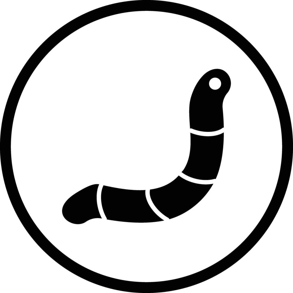Worm Icon Design Illustration vector