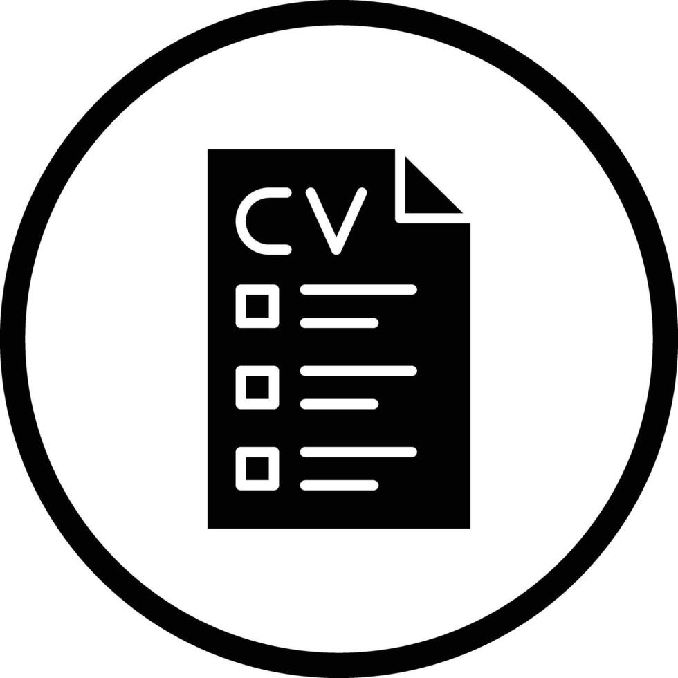 Cv Icon Design Illustration vector