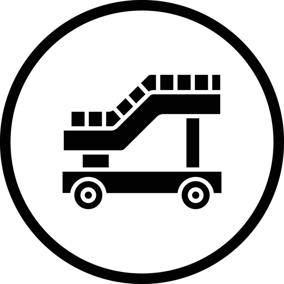 Airplane stairs Icon Design Illustration vector