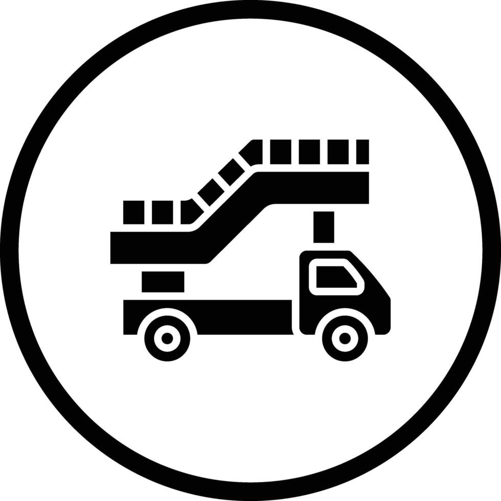 Ladder truck Icon Design Illustration vector