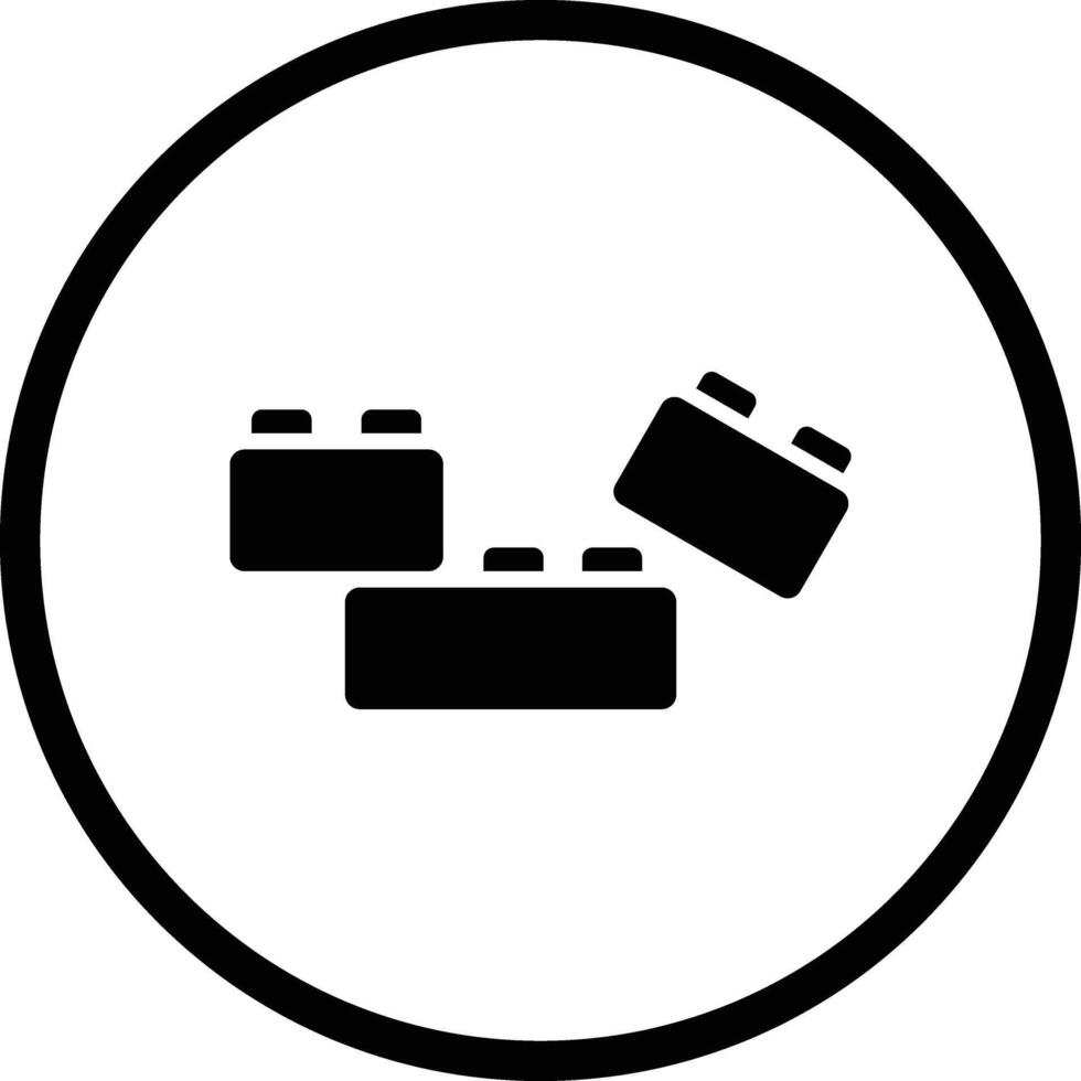 Plastic blocks Icon Design Illustration vector