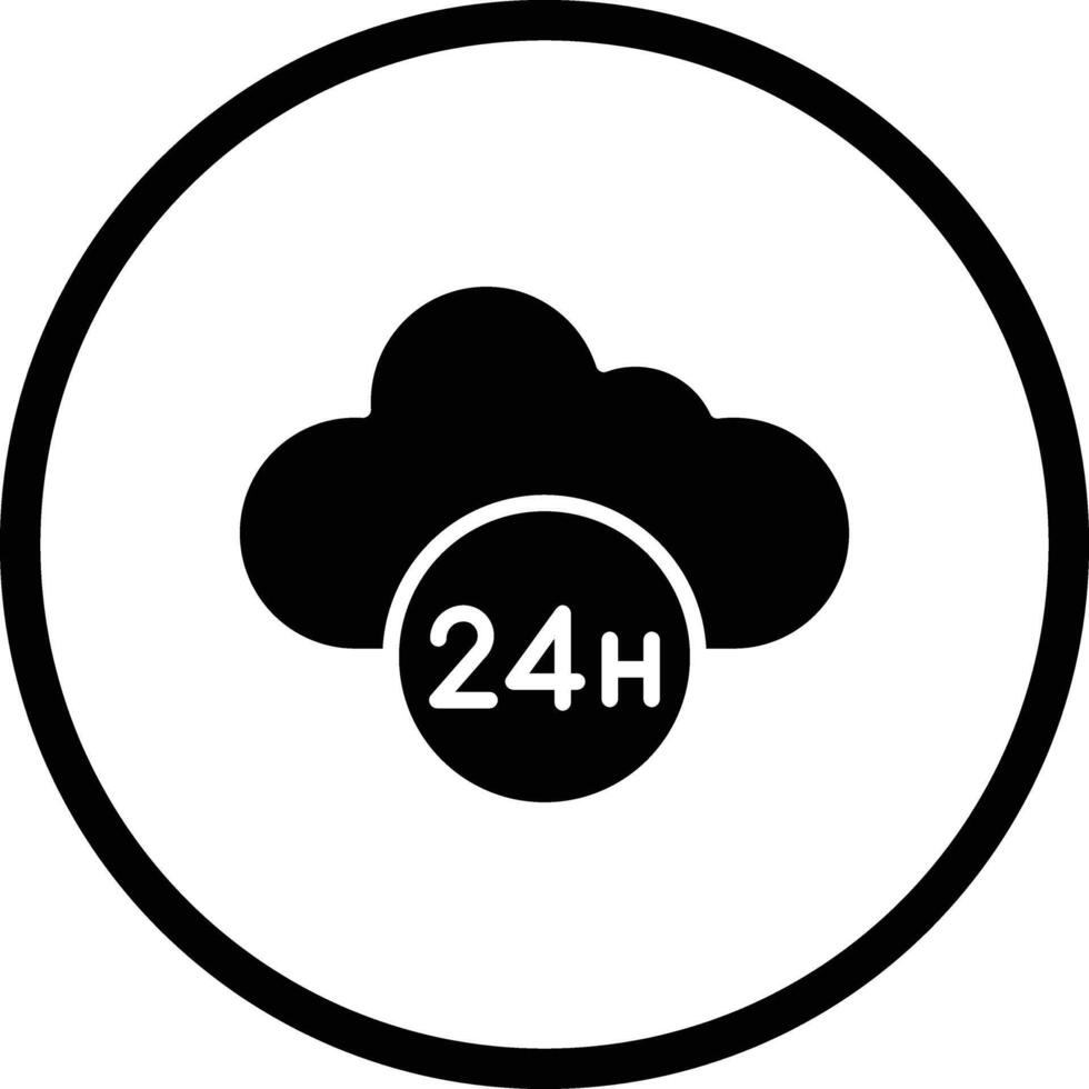 24 hour Icon Design Illustration vector