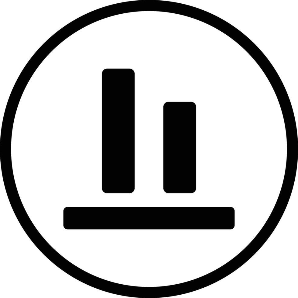 Bottom alignment Icon Design Illustration vector
