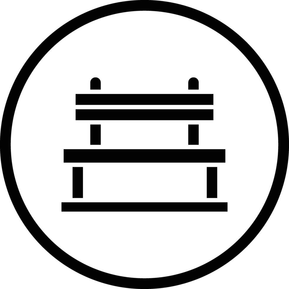 Bench Icon Design Illustration vector