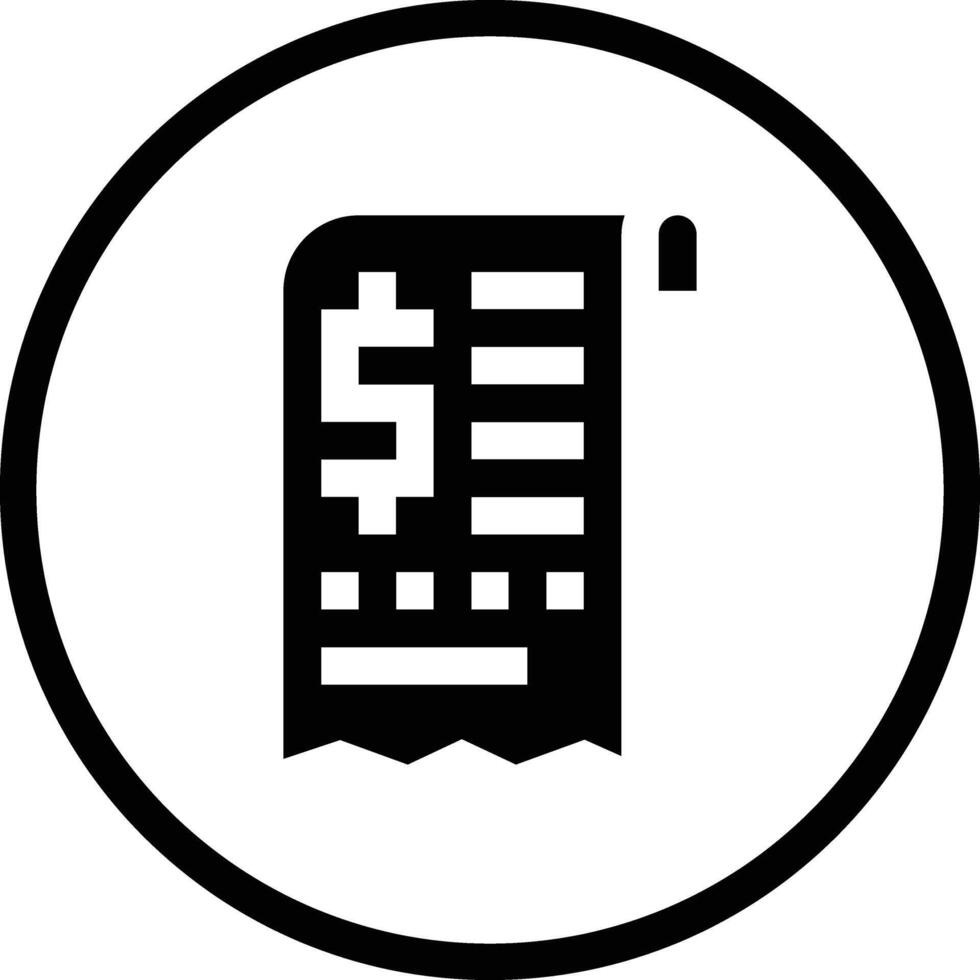 Bill Icon Design Illustration vector