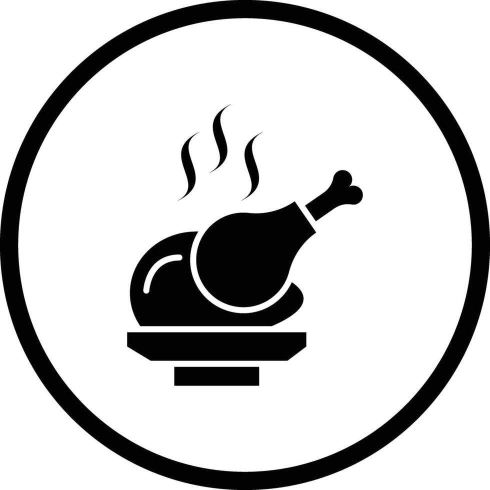 Fried chicken Icon Design Illustration vector