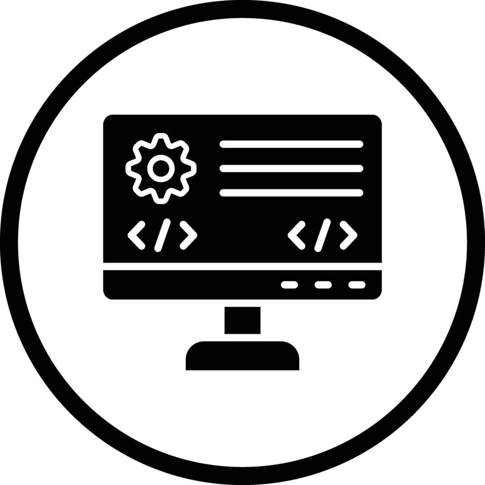 Backend Icon Design Illustration vector