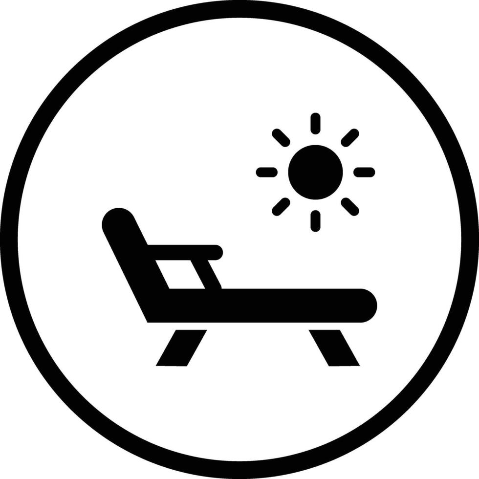 Deck Chair Icon Design Illustration vector