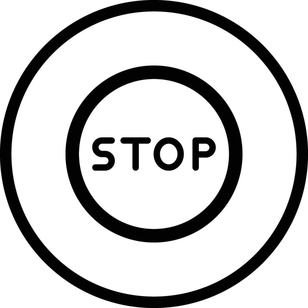 Stop Icon Design Illustration vector