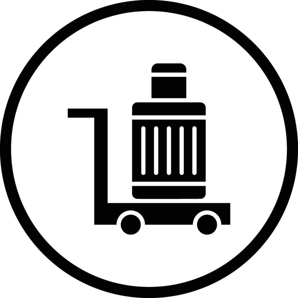 Airport Cart Icon Design Illustration vector