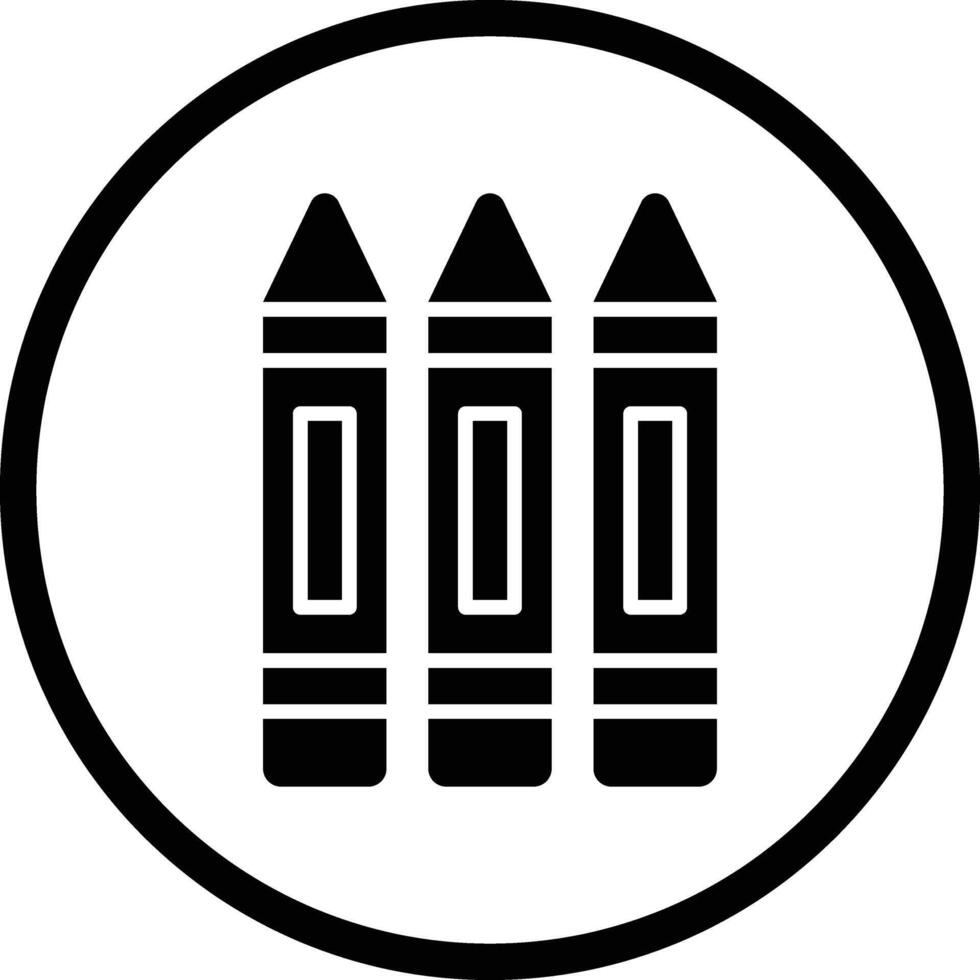 Pencil Crayon Icon Design Illustration vector