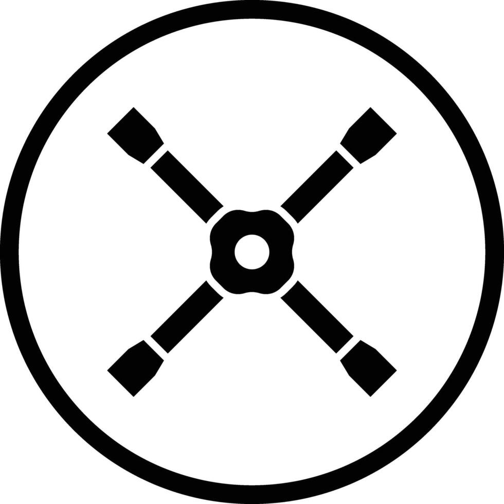 Lug wrench Icon Design Illustration vector