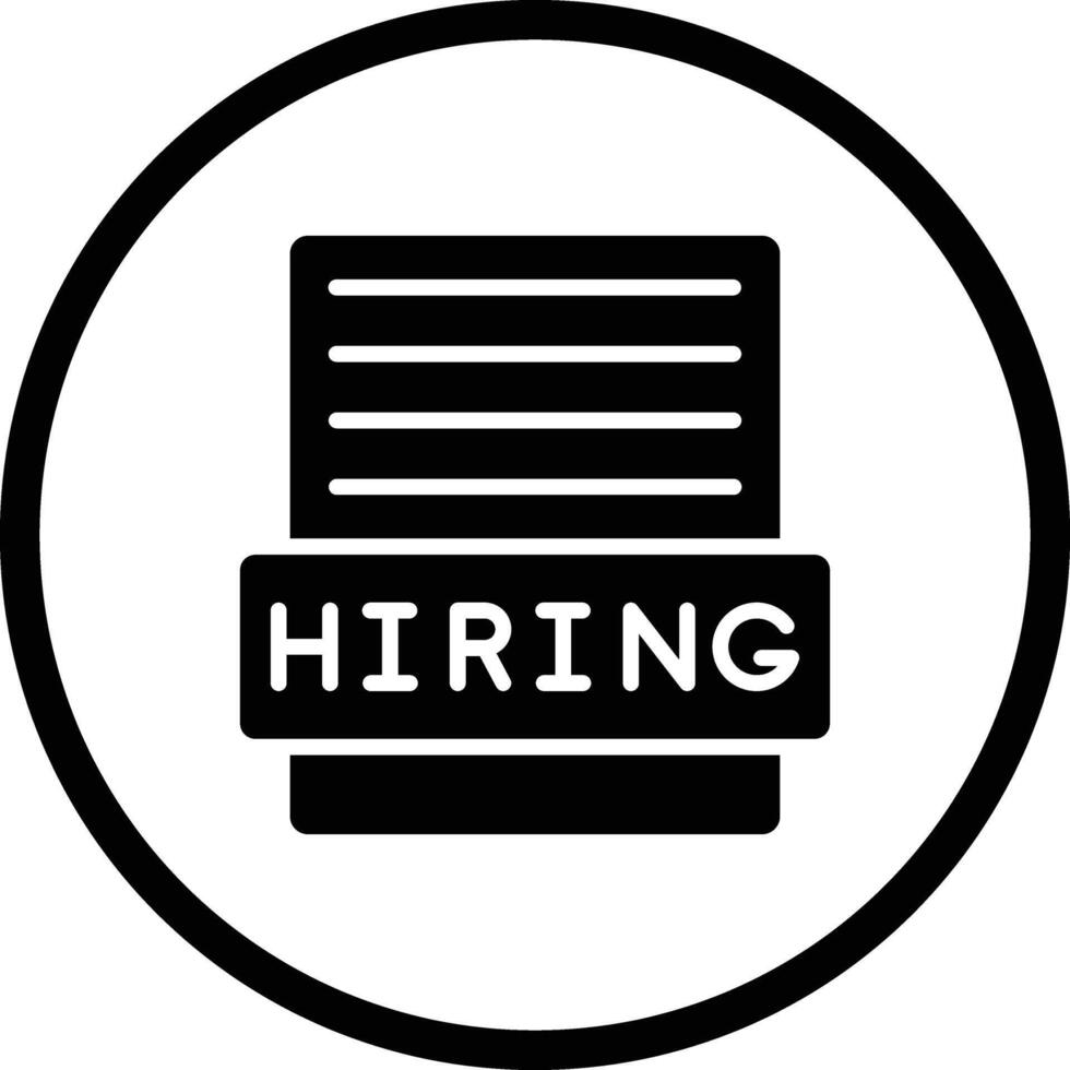 Hiring Icon Design Illustration vector
