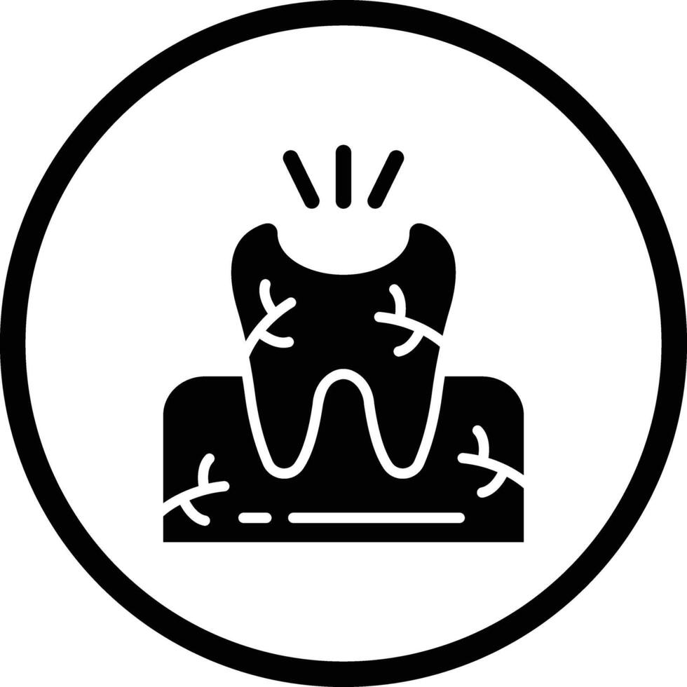 Broken Tooth Icon Design Illustration vector
