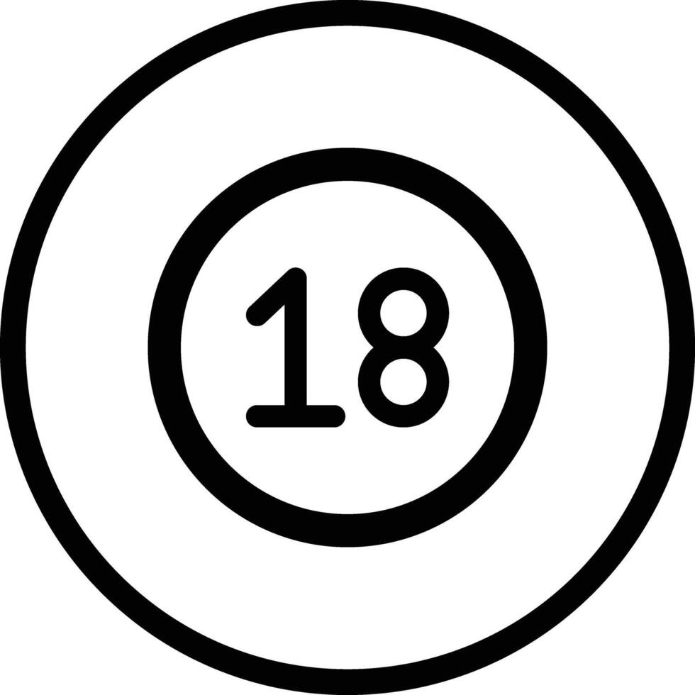 Eighteen Icon Design Illustration vector