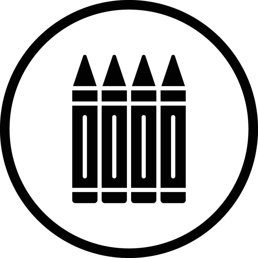 Crayons Icon Design Illustration vector