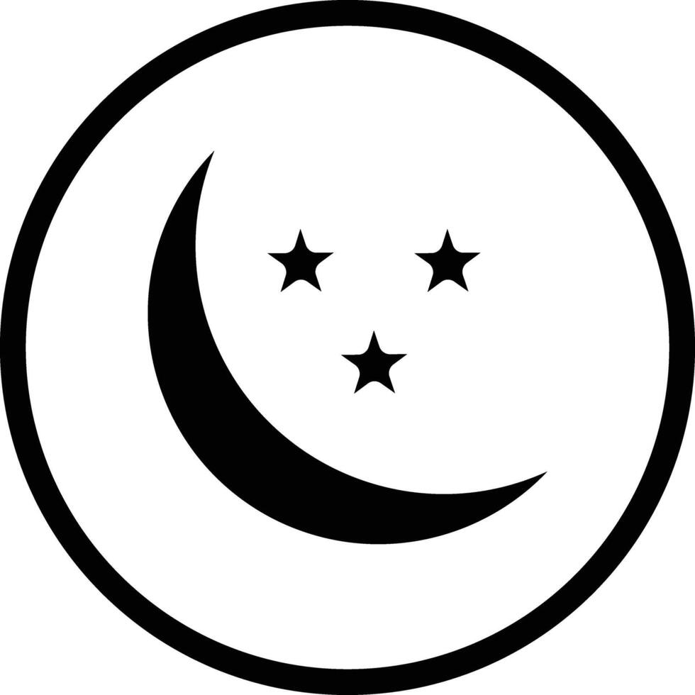 Moon And Star Icon Design Illustration vector